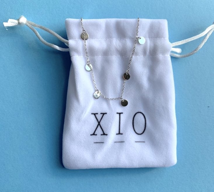 XIO Jewelry Subscription Review March 2019 - Charmed Choker Pouch 2 Top