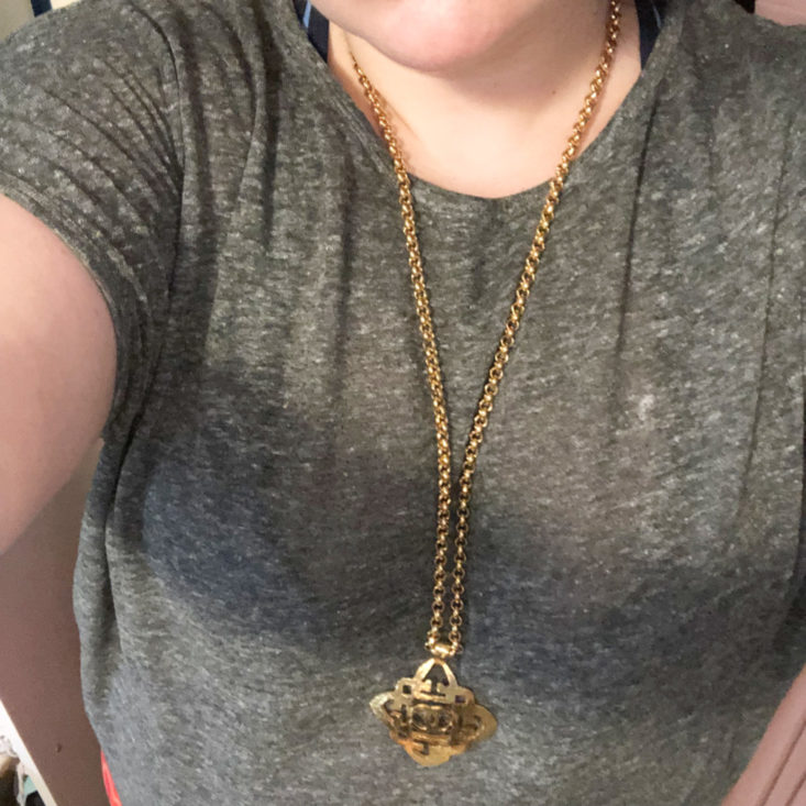 18 Switch Designer Jewelry Rental Subscription Review April 2019 - Chanel Vintage CC Cut Out Anchor Necklace