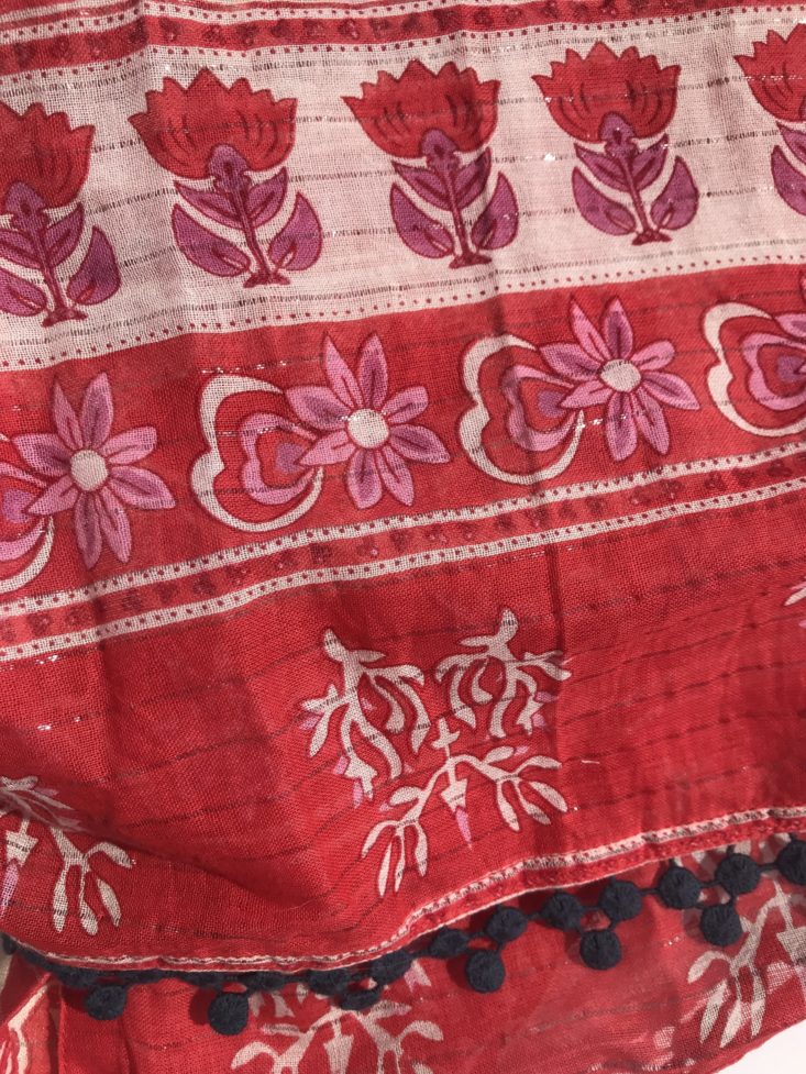 22 Golden Tote April 2019 - Red Shirt Fabric Closeup