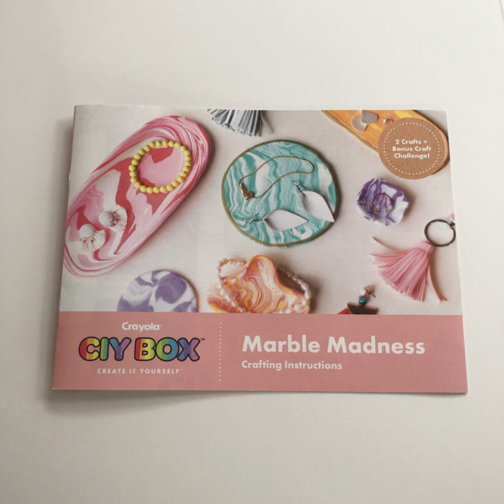 5 Crayola® CIY Box “Marble Madness” March 2019 - Instruction Booklet