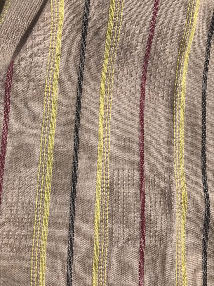 5 Golden Tote April 2019 - Linen Fabric Closeup