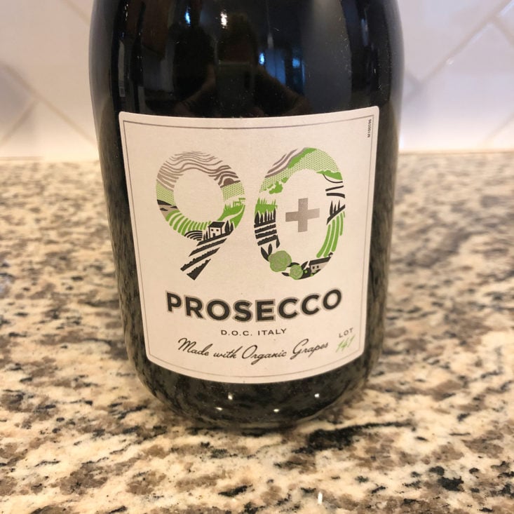 90 Plus Cellars Wine Review Spring 2019 - Prosecco Bottle Front