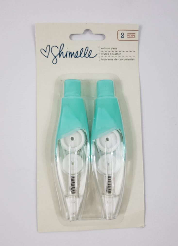 BUSY BEE REVIEW APRIL 2019 - Shimelle Rub on Pens Package Front Top