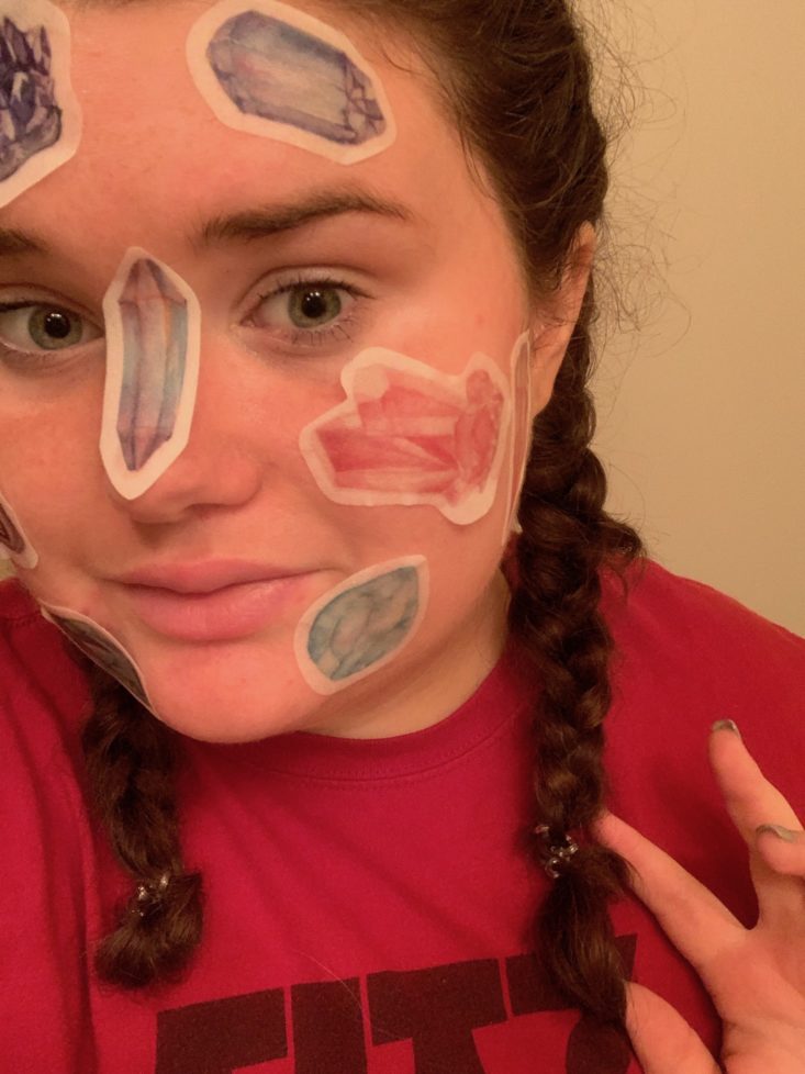 Bath Bevy You’re A Gem Review April 2018 - Mask on Face Selfie Front