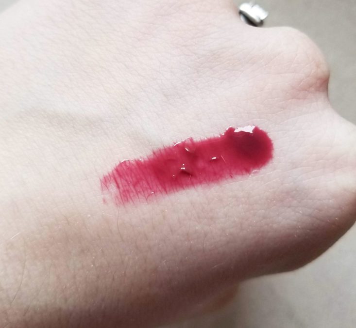 Birchbox Sample Choice April 2019 wander lip oil swatched