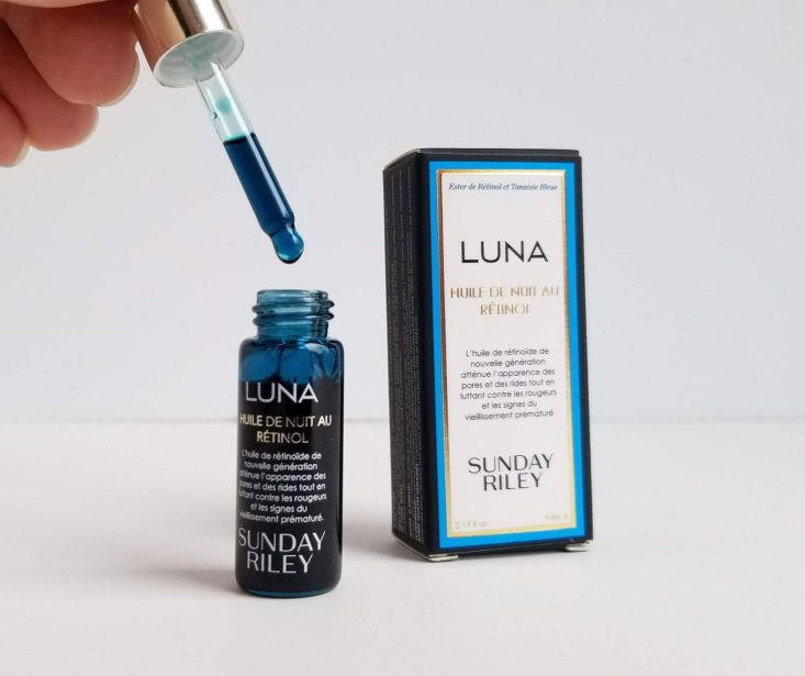 Birchbox Sample Choice April 2019 luna oil open