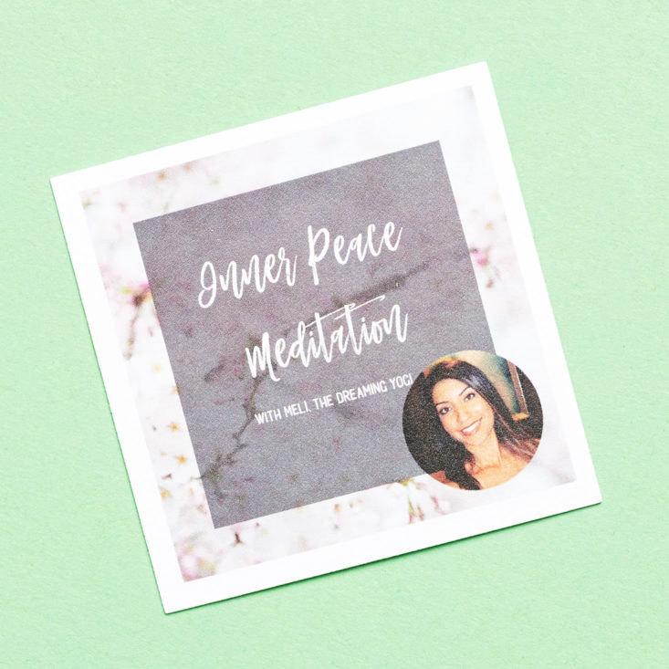Buddhi Box Oils April 2019 meditation card front