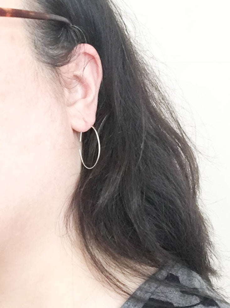 California Found March 2019 - Lotus Petal Earrings Wearing