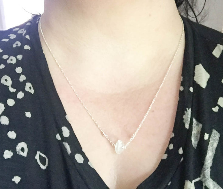 California Found Subscription Box Review April 2019 - Herkimer Diamond Necklace 4 On Front