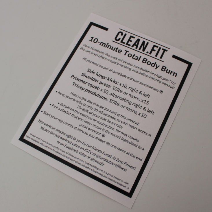 Clean Fit Box April 2019 - Ad 1