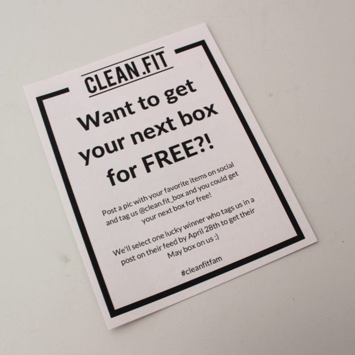 Clean Fit Box April 2019 - Ad 2