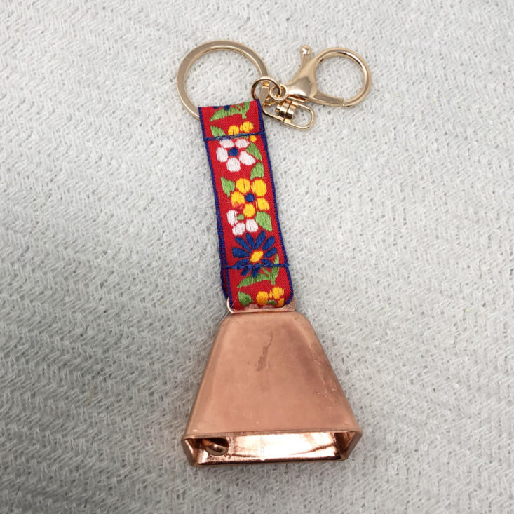 Coffee and a Classic Subscription Box Review March 2019 - Copper Plated Goat Bell Keychain 1 Top