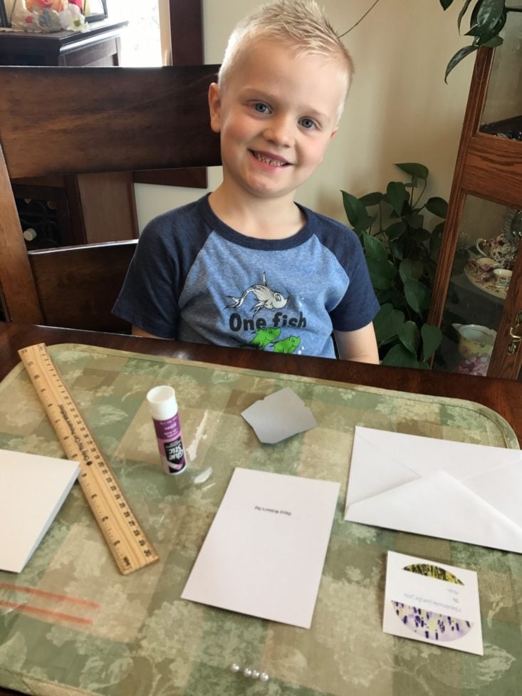 Confetti Grace April 2019 - Hank with card supplies Front