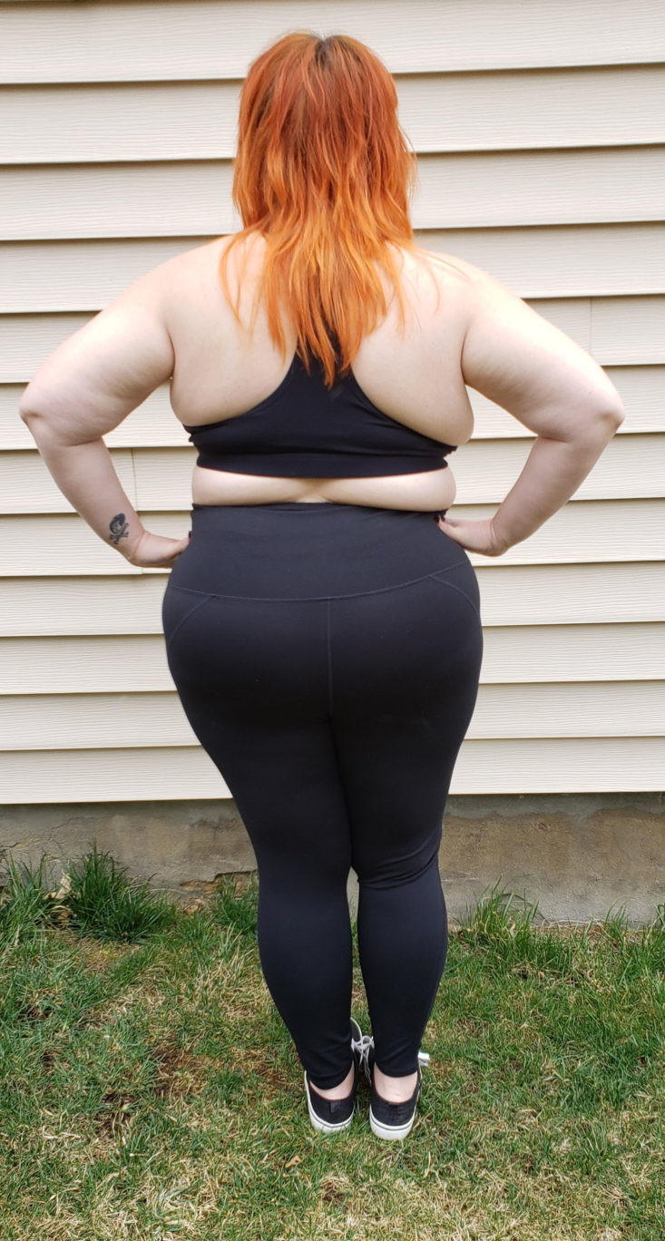 Fabletics Plus Size February 2019 Box - Ultra High-Waisted Statement Powerhold Leggings Size 3x Back Full View