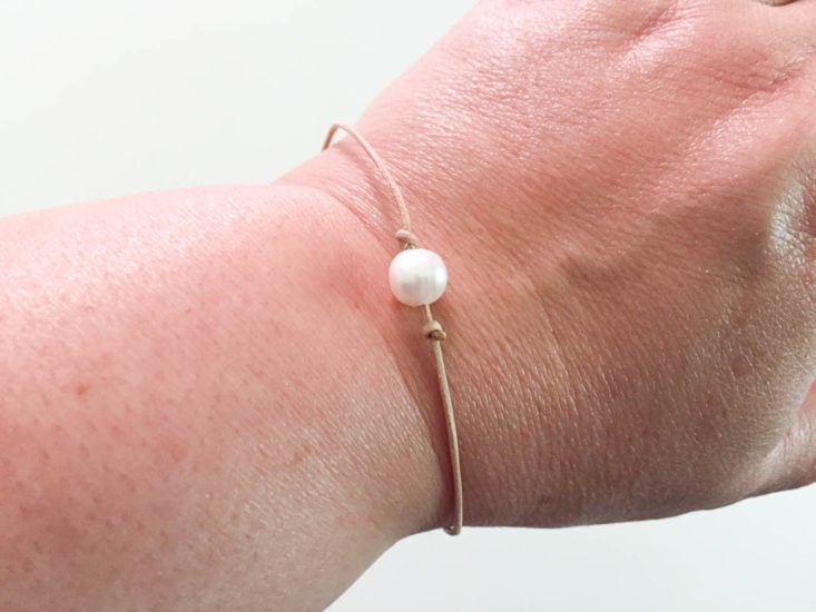 Fair Trade Friday Subscription Box Review April 2019 - Pearl Cord Bracelet by Rahab's Rope, India 2 On Top