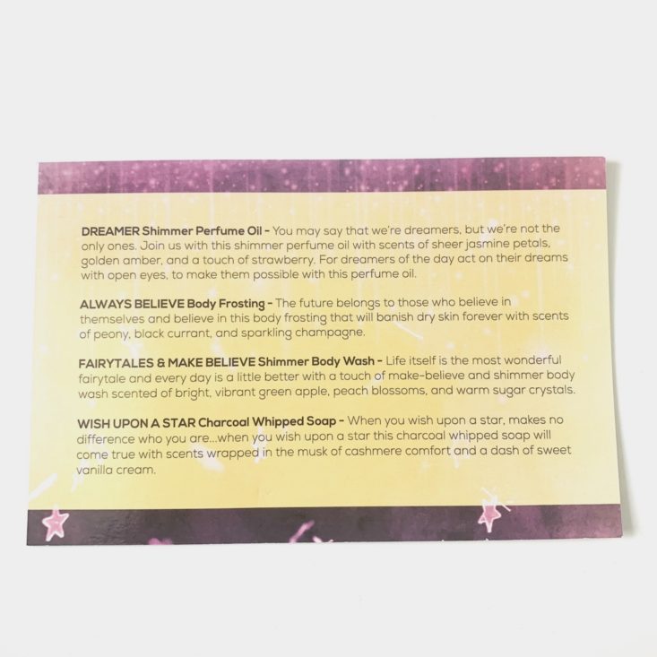Fortune Cookie Soap March 2019 - Info Card Front