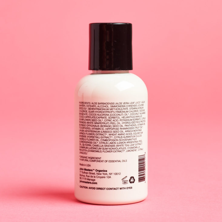 Glossybox April 2019 conditioner back