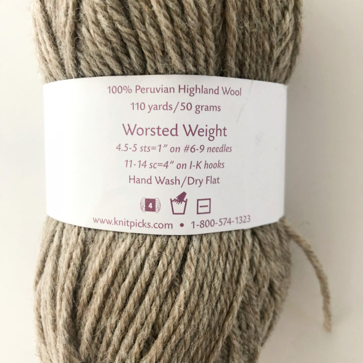 Knit Picks Skill Builder Review March 2019 - KnitPicks Wool of the Andes Worsted Weight Yarn Label Top
