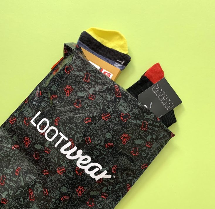 Loot Socks “Transformation” Review February 2019 - Box Open Top