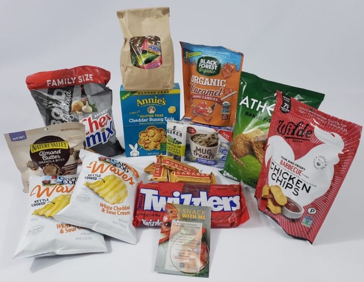 Monthly Box Of Food And Snack Review April 2019 - All Contents Front
