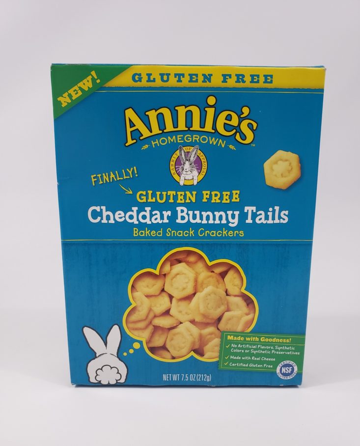 Monthly Box Of Food And Snack Review April 2019 - Annie’s Cheddar Bunny Tails Front