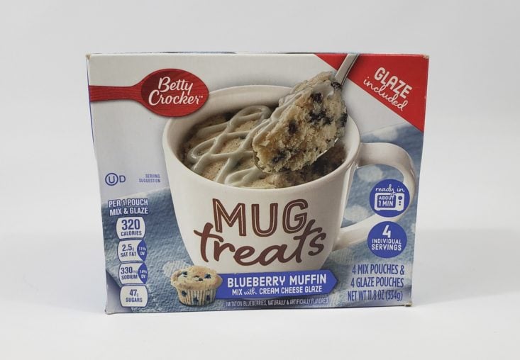 Monthly Box Of Food And Snack Review April 2019 - Blueberry Muffin Mug Treats Front