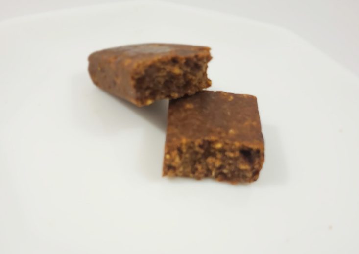Monthly Box Of Food And Snack Review April 2019 - Peanut Butter Chocolate Chip Larabar In Plate Closer View