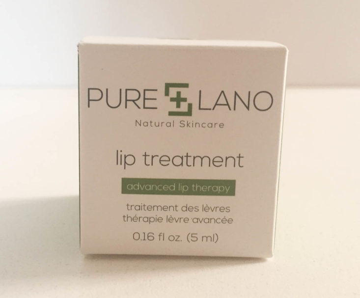 My Fashion Crate March 2019 - Pure Lano Natural Lip Treatment Box Front
