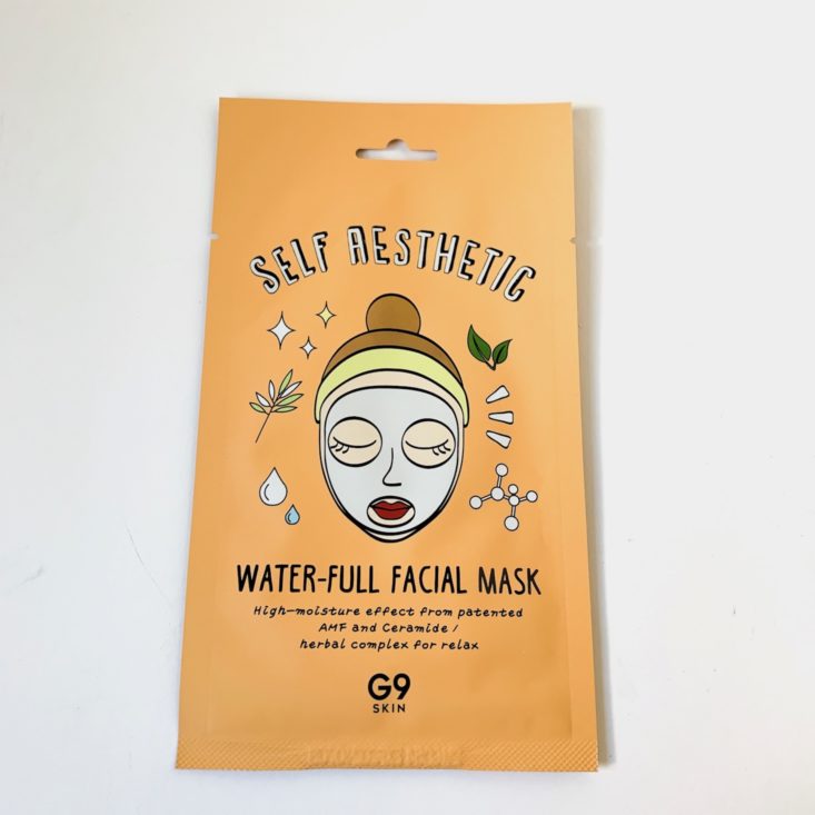 Pink Seoul Mask February 2019 - G9 Skin Self Aesthetic Water-Full Facial Mask Front