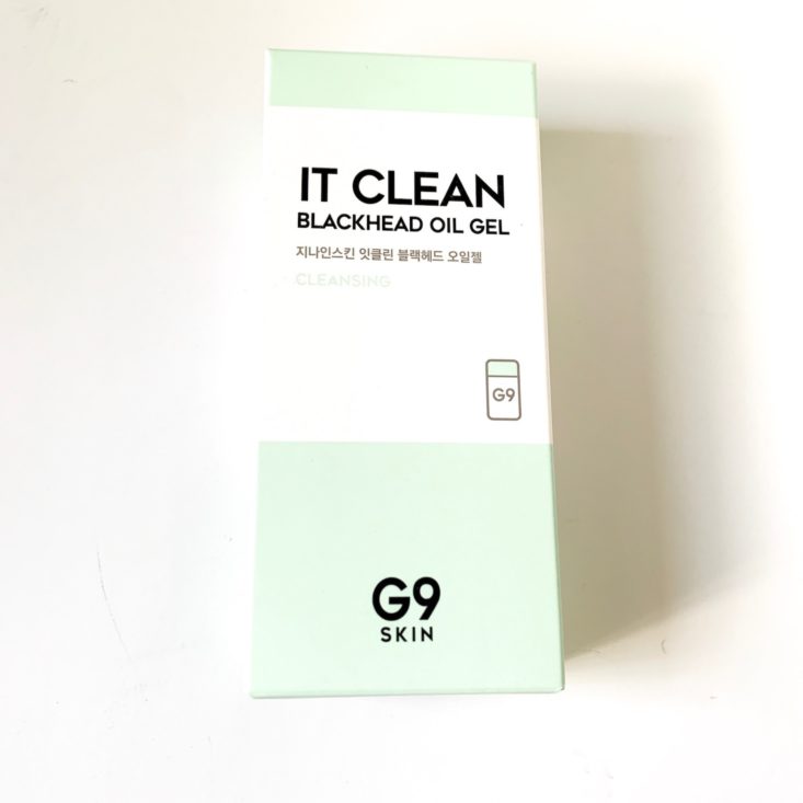 Pink Seoul Plus Box March-April 2019 - G9 Skin It Clean Blackhead Oil Gel Front Top