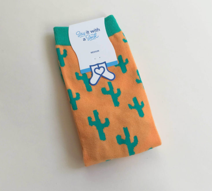 Say It With a Sock April 2019 - Cactus folded Top