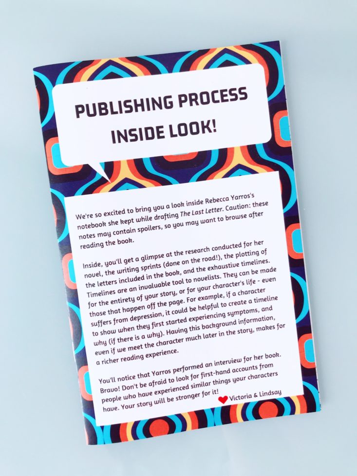 Scribbler Volume 13 Review March 2019 - Publishing Process Inside Look The Last Letter Front Top