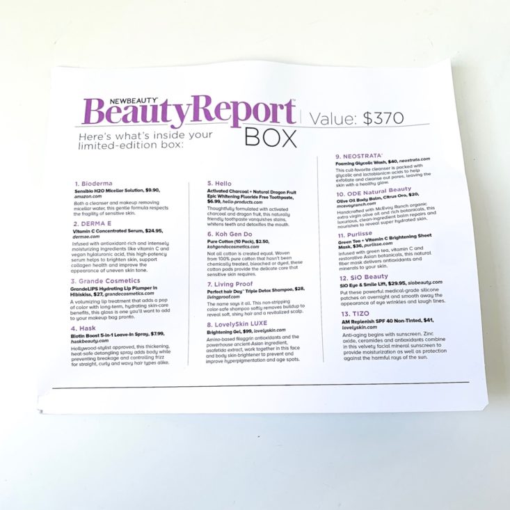 Spring Beauty Report April 2019 - Info Card Front
