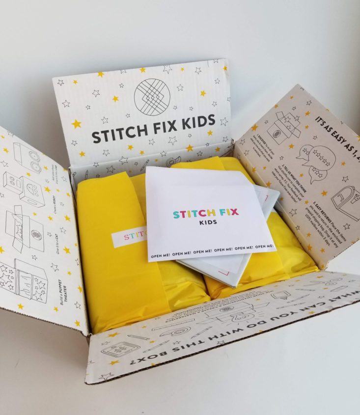 Stitch Fix Boys April 2019 inside box