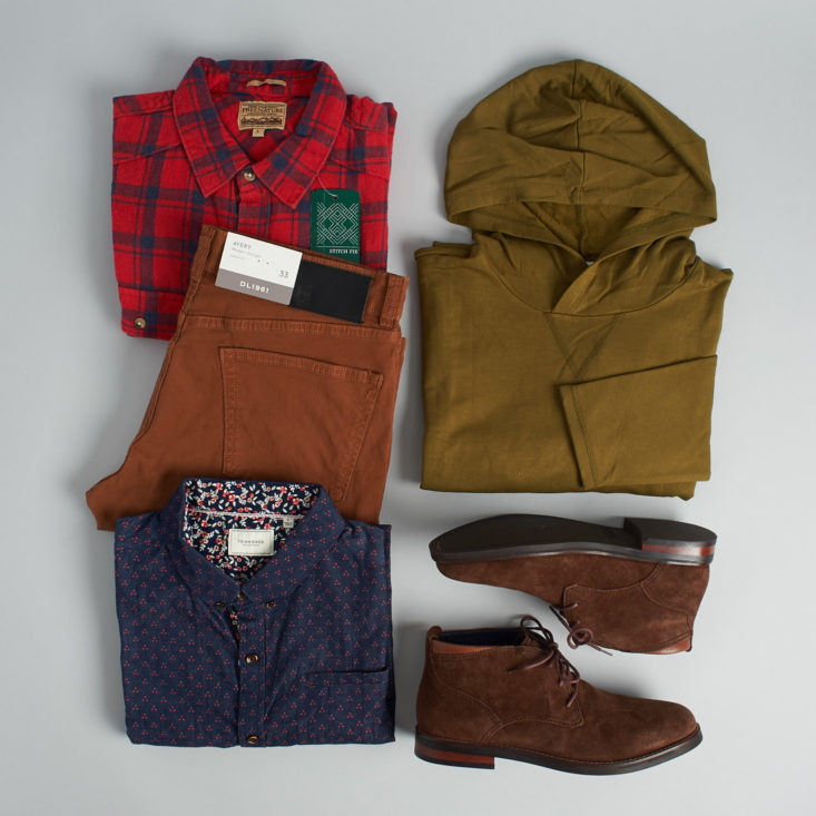 Stitch Fix Mens March 2019 - All Products Group Shot Top
