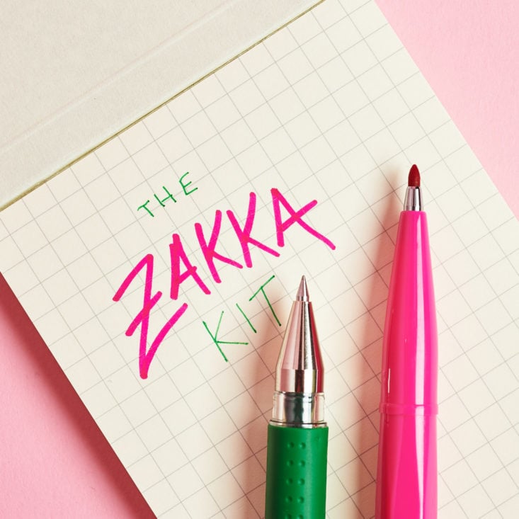 The Zakka Kit May 2019 review pens sampler
