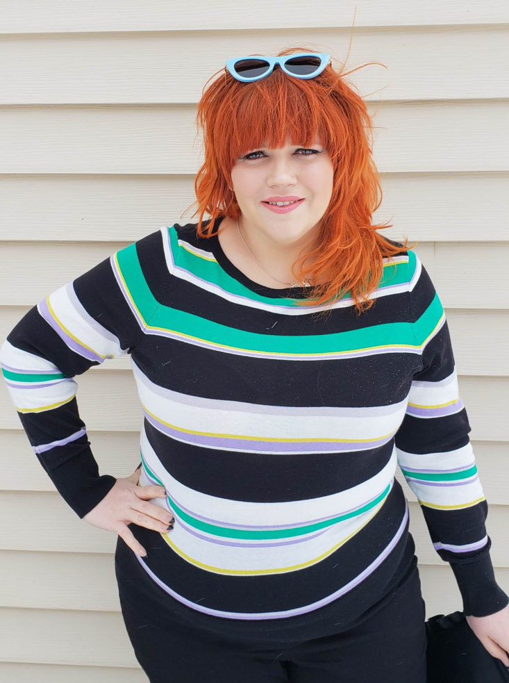 Trunk Club Plus Size Subscription Box Review March 2019 - Bateau Neck Sweater by Halogen Size 2x 2 Front