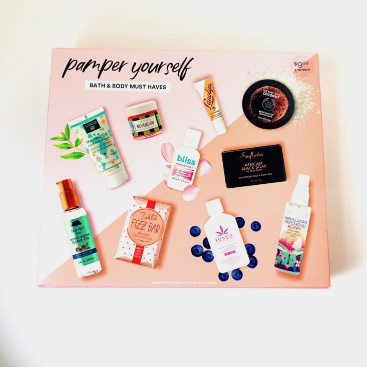 Ulta Pamper Yourself Bath & Body Must Haves April 2019 - Box Front