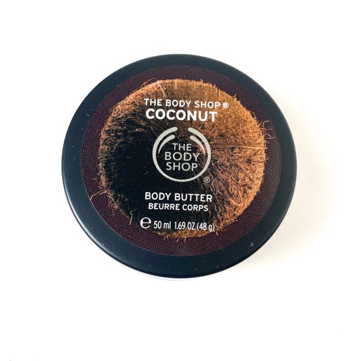 Ulta Pamper Yourself Bath & Body Must Haves April 2019 - The Body Shop Coconut Body Butter Container Top