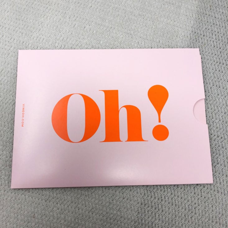 Vine Oh! “Oh! Happy Day” Box Review Spring 2019 - Overview & Detail Card Envelope Front Top