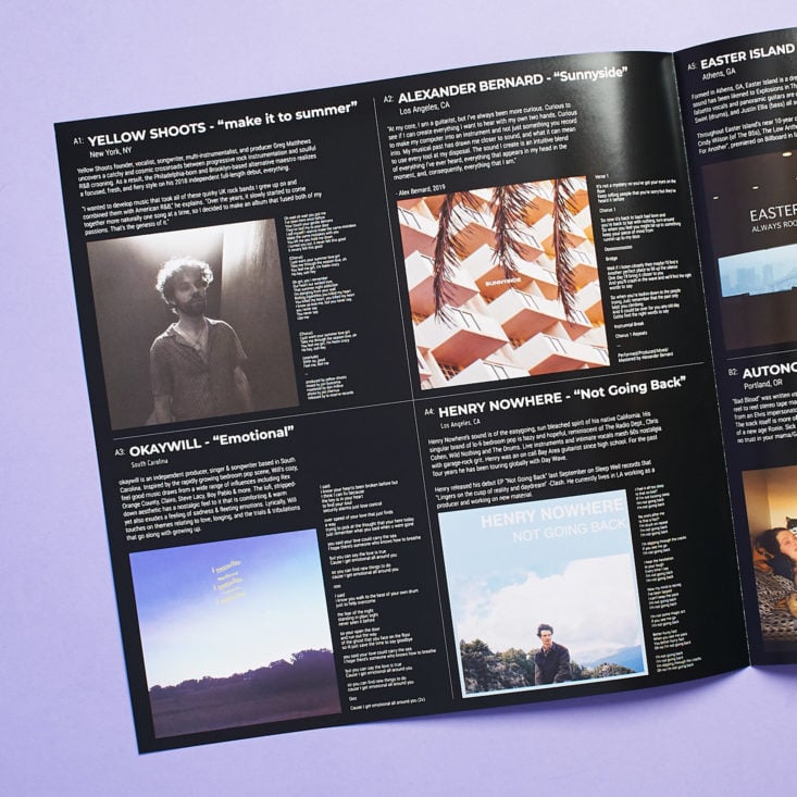 Vinyl Moon 043 April 2019 Review - Theme and Information Card Inside 1 Top