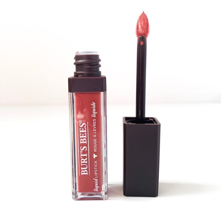 Whole Foods 24-Hour Beauty Bag Review April 2019 - Burt’s Bees Liquid Lipstick in Tidal Taupe Front