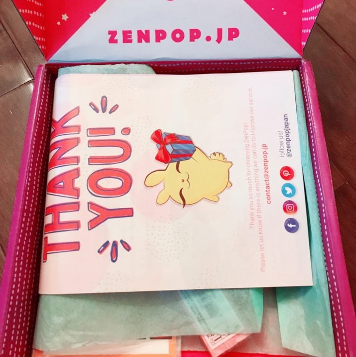 ZenPop Stationery Sakura Pack April 2019 - Open Box Top