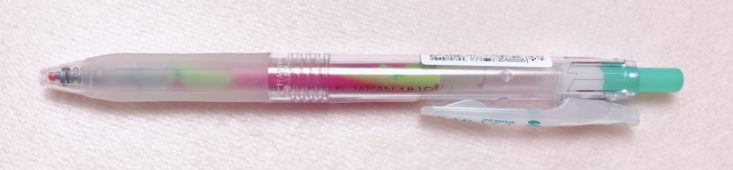 ZenPop Stationery Sakura Pack April 2019 - Zebra Sarasa Push Clip Gel Pen 0.5 In Marble Edition Mint Showe Body Top