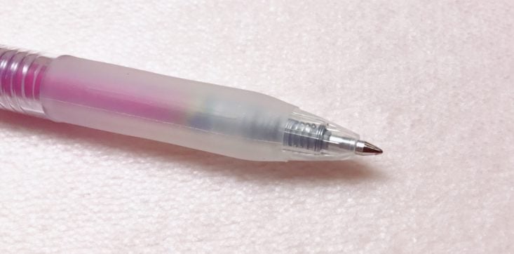 ZenPop Stationery Sakura Pack April 2019 - Zebra Sarasa Push Clip Gel Pen 0.5 In Marble Edition Mint Showe Tip Top