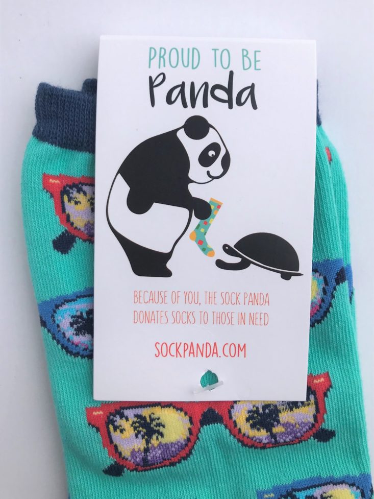 sock panda women April 2019 - sunglass sock tag back