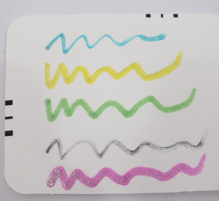 BUSY BEE STATIONERY Subscription Box May 2019 - Glitter Markers Open Back Top 3