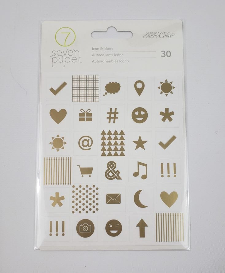 BUSY BEE STATIONERY Subscription Box May 2019 - Icon Stickers (30) Top 1