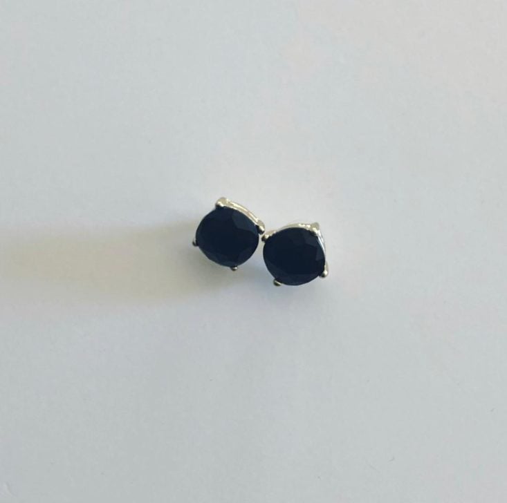 Bezel Box Mini Subscription Review- MAY 2019 - Black Gem Earrings Zoomed Out