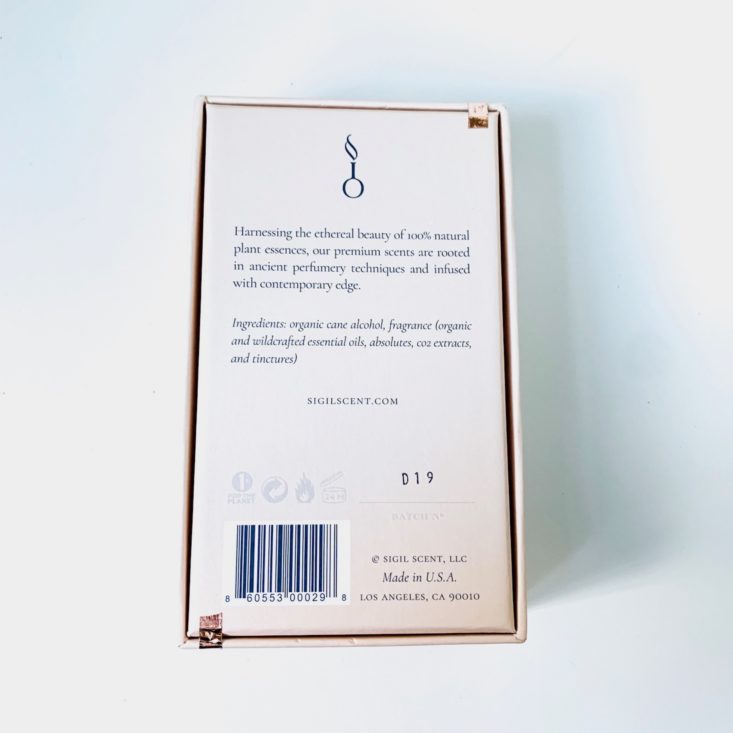 Boxwalla The Perfumer Box Review - Anima Mundi 2 Box Back